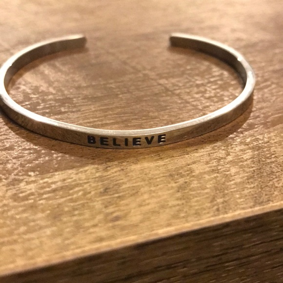 MantraBand Jewelry - MantraBand “Believe” bracelet. Silver